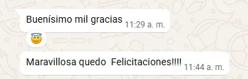 Buenísimo mil gracias. Maravillosa quedó. Felicitaciones